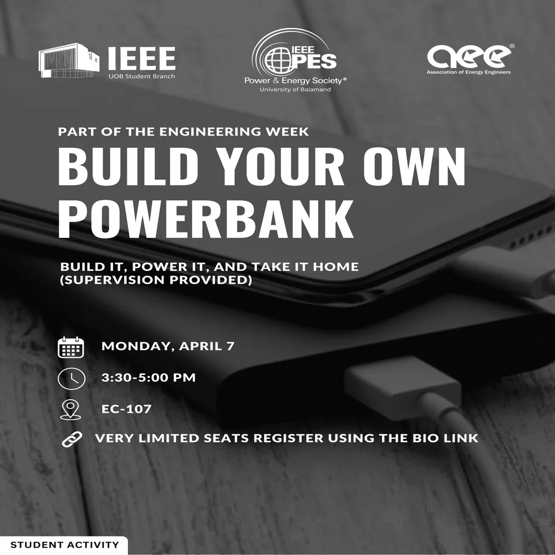 Poster for Build Your Own Powerbank Workshop