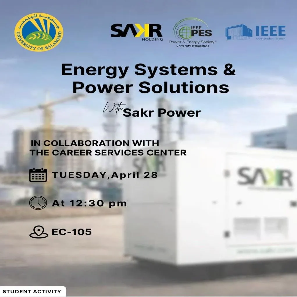 Poster for Energy Systems & Power Solutions with SAKR Power
