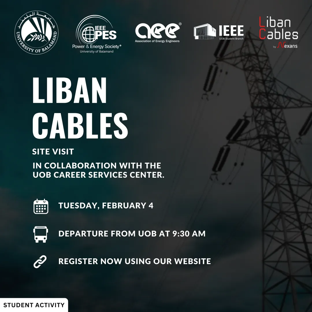 Poster for SITE VISIT LIBAN CABLES