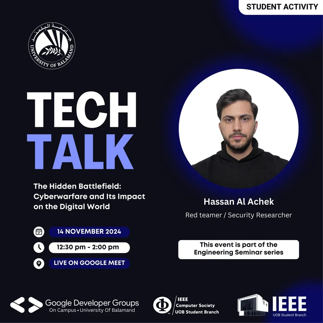 Poster for TECH TALK: The Hidden Battlefield